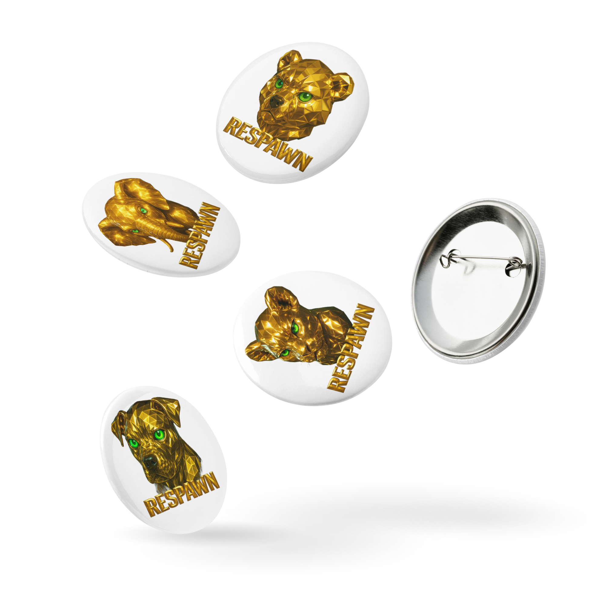 Große Pin Buttons | Goldie Set 2