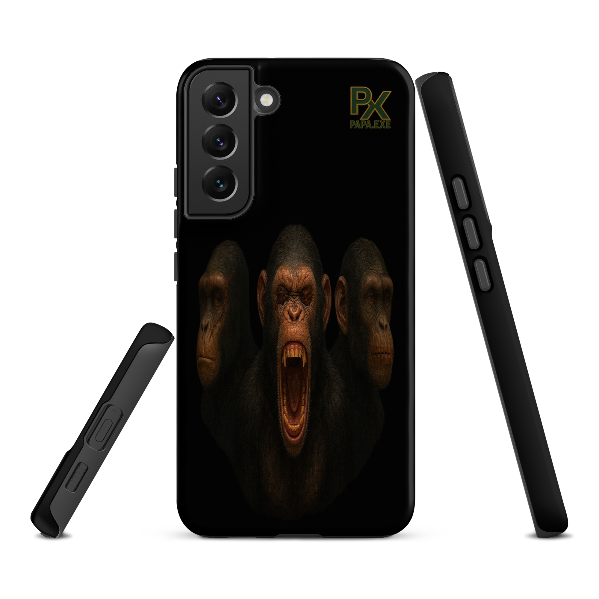 Tough Case für Samsung® | Bloodline Affen-Trio | Kikazaru · Mizaru · Iwazaru