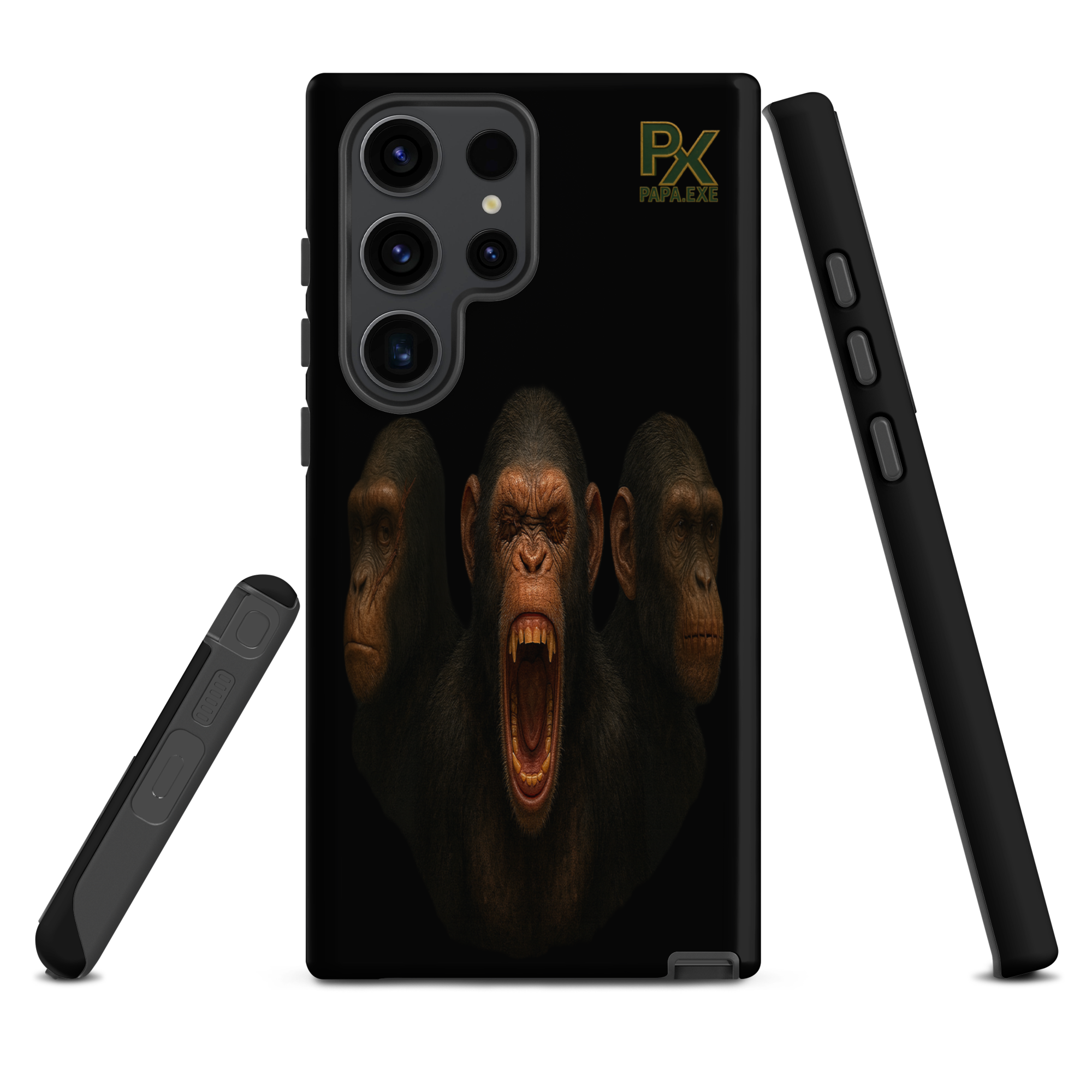 Tough Case für Samsung® | Bloodline Affen-Trio | Kikazaru · Mizaru · Iwazaru