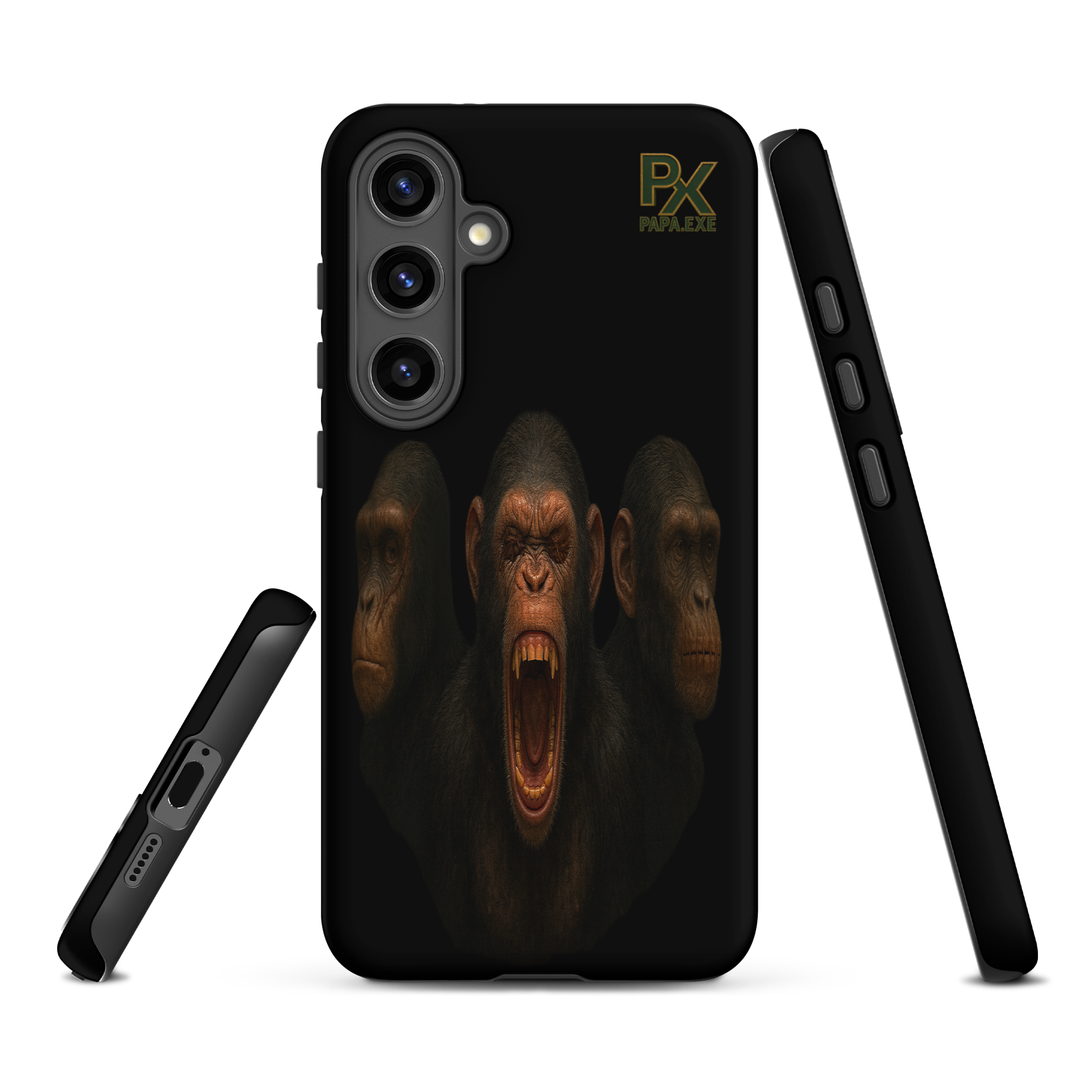 Tough Case für Samsung® | Bloodline Affen-Trio | Kikazaru · Mizaru · Iwazaru