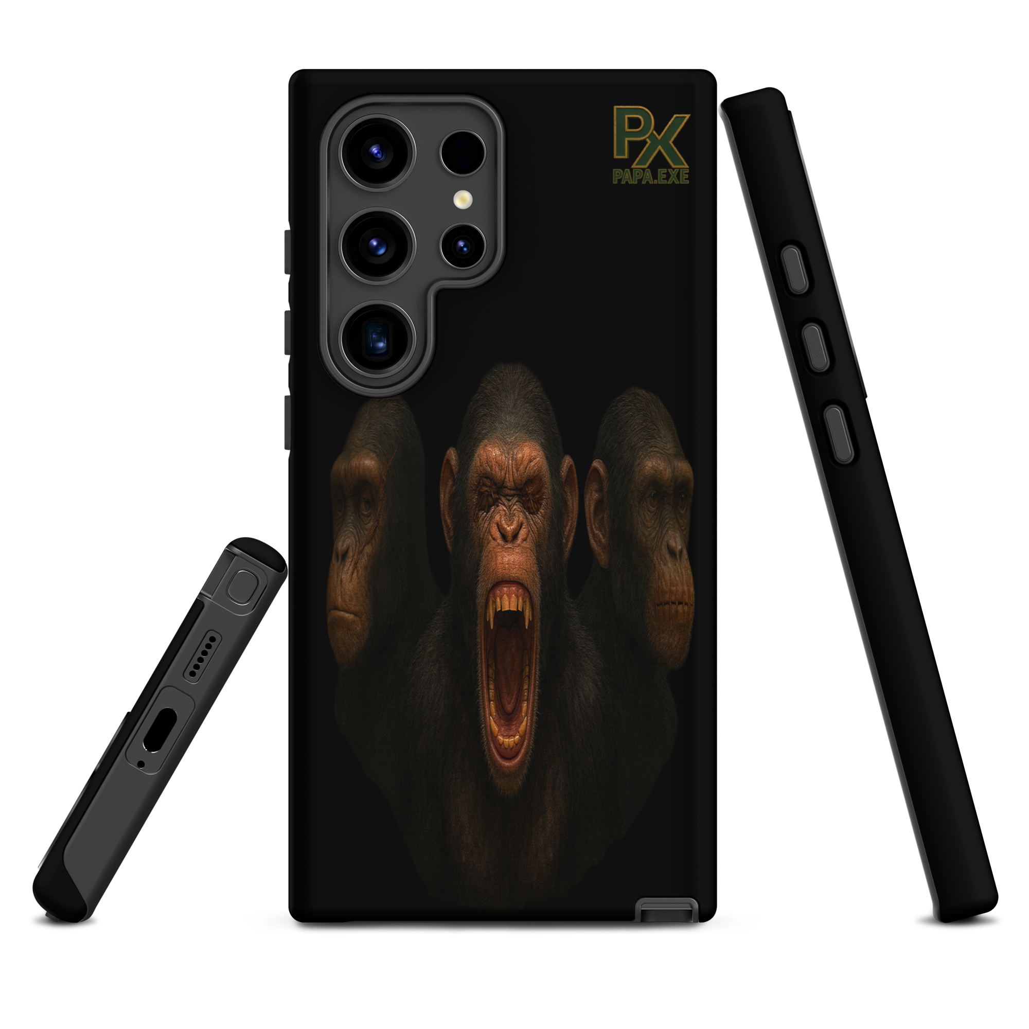 Tough Case für Samsung® | Bloodline Affen-Trio | Kikazaru · Mizaru · Iwazaru