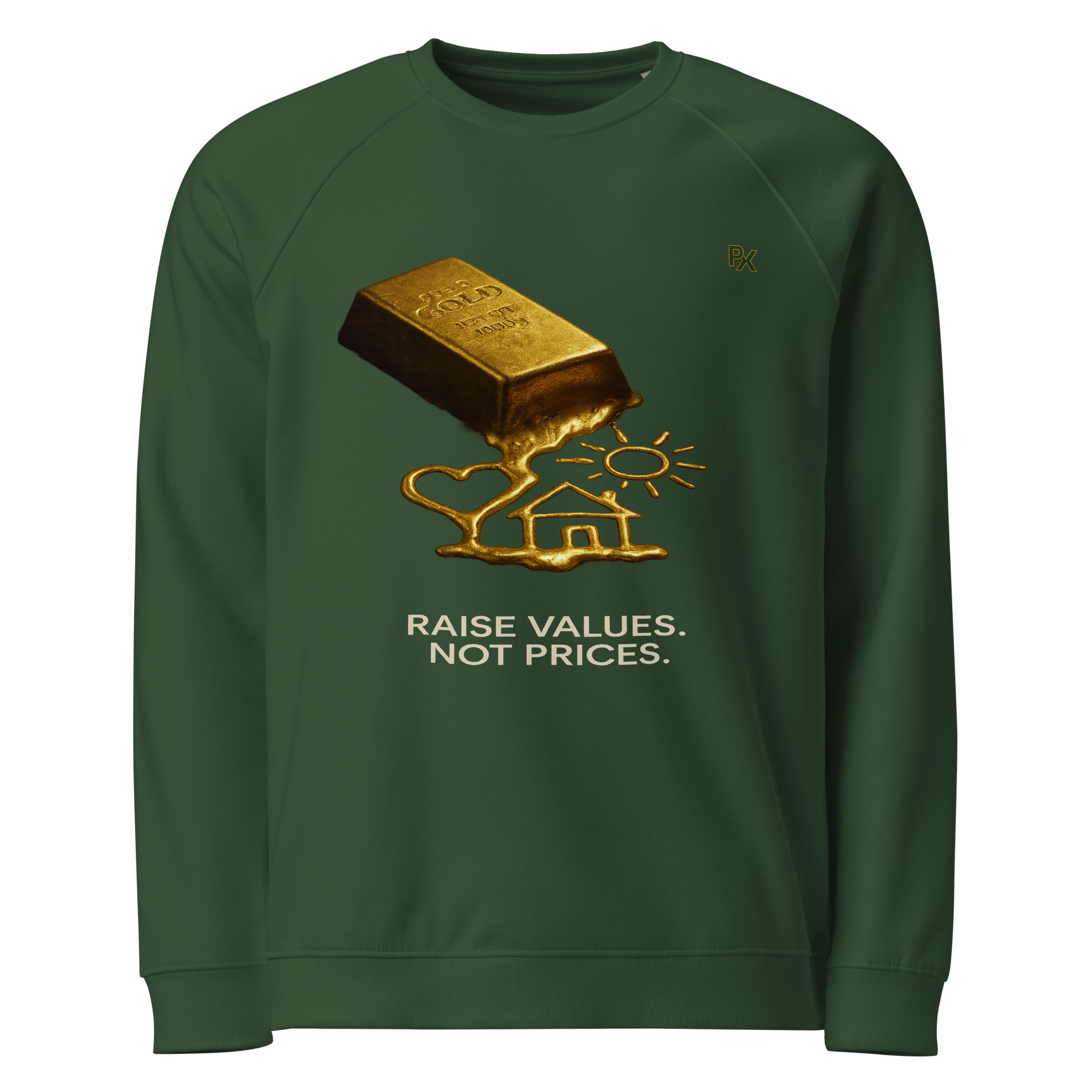 Organic Raglan Sweatshirt | Bloodline Gold