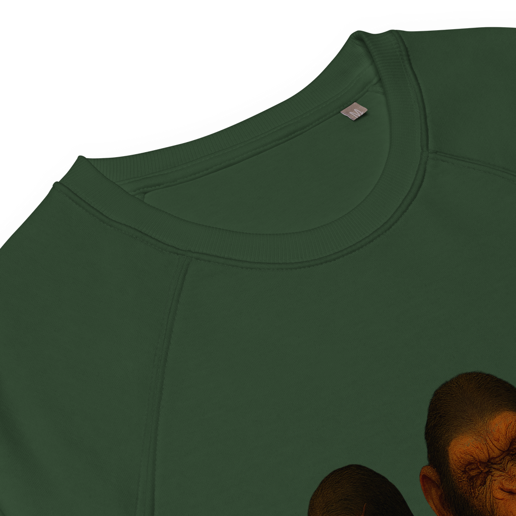 Organic Raglan Sweatshirt | Bloodline Affen-Trio | Kikazaru · Mizaru · Iwazaru
