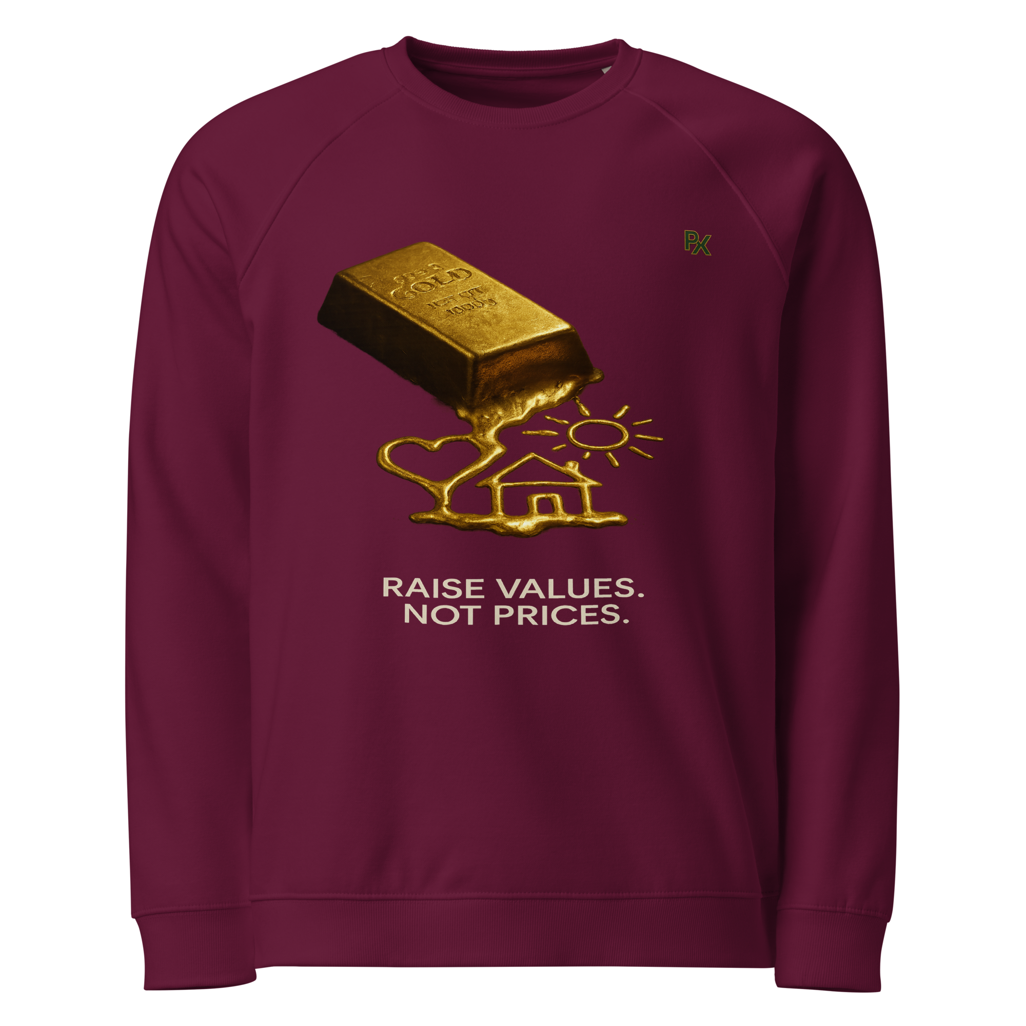 Organic Raglan Sweatshirt | Bloodline Gold