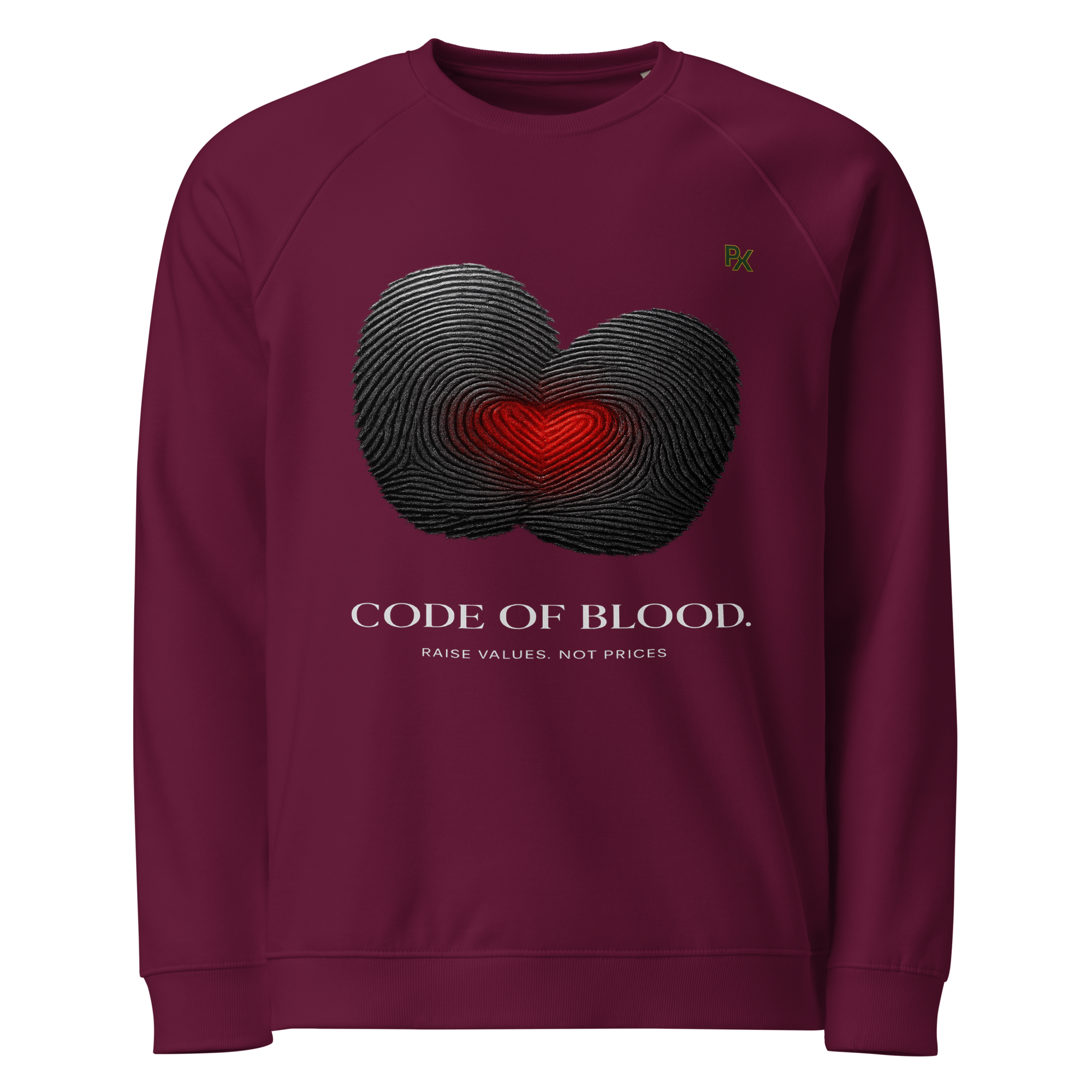Organic Raglan Sweatshirt | Bloodline Code of Blood