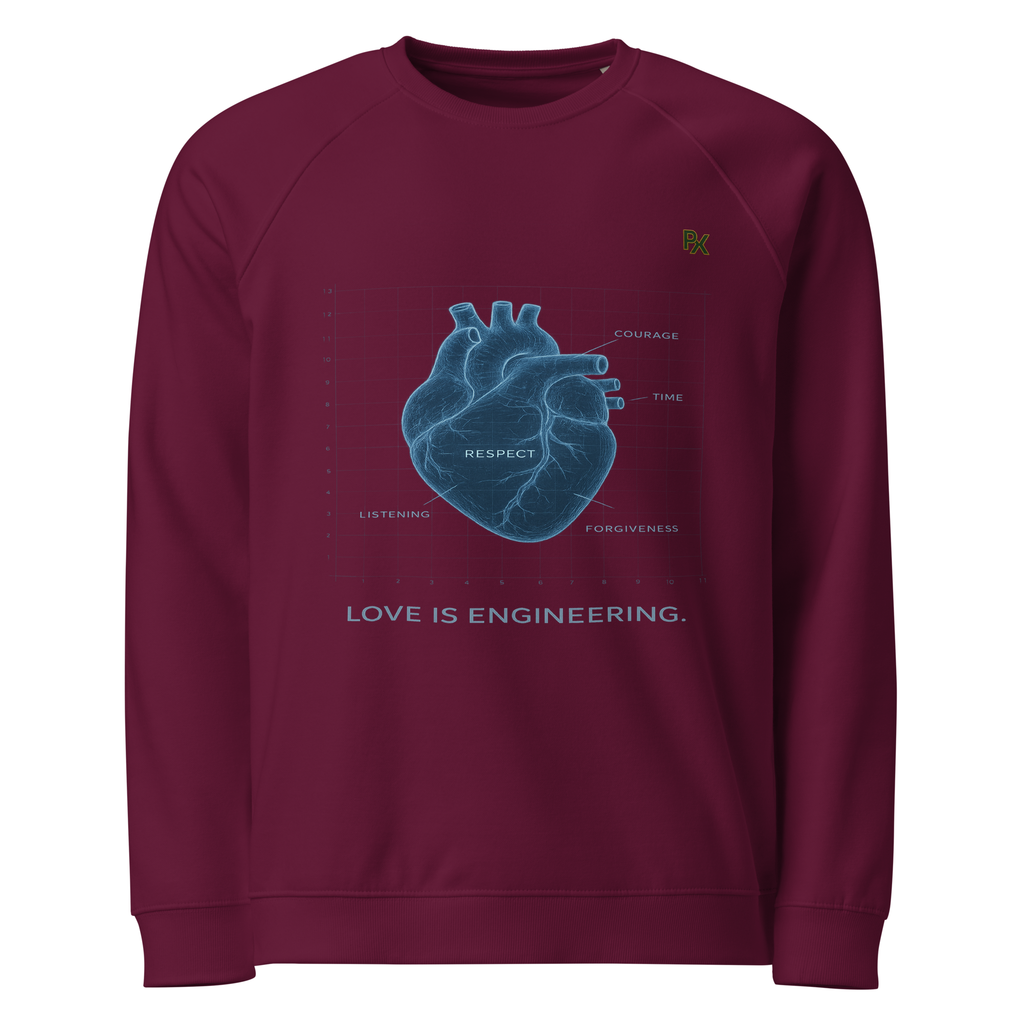 Organic Raglan Sweatshirt | Bloodline Love Engineering