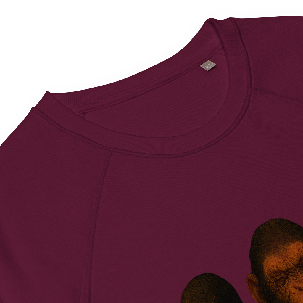 Organic Raglan Sweatshirt | Bloodline Affen-Trio | Kikazaru · Mizaru · Iwazaru
