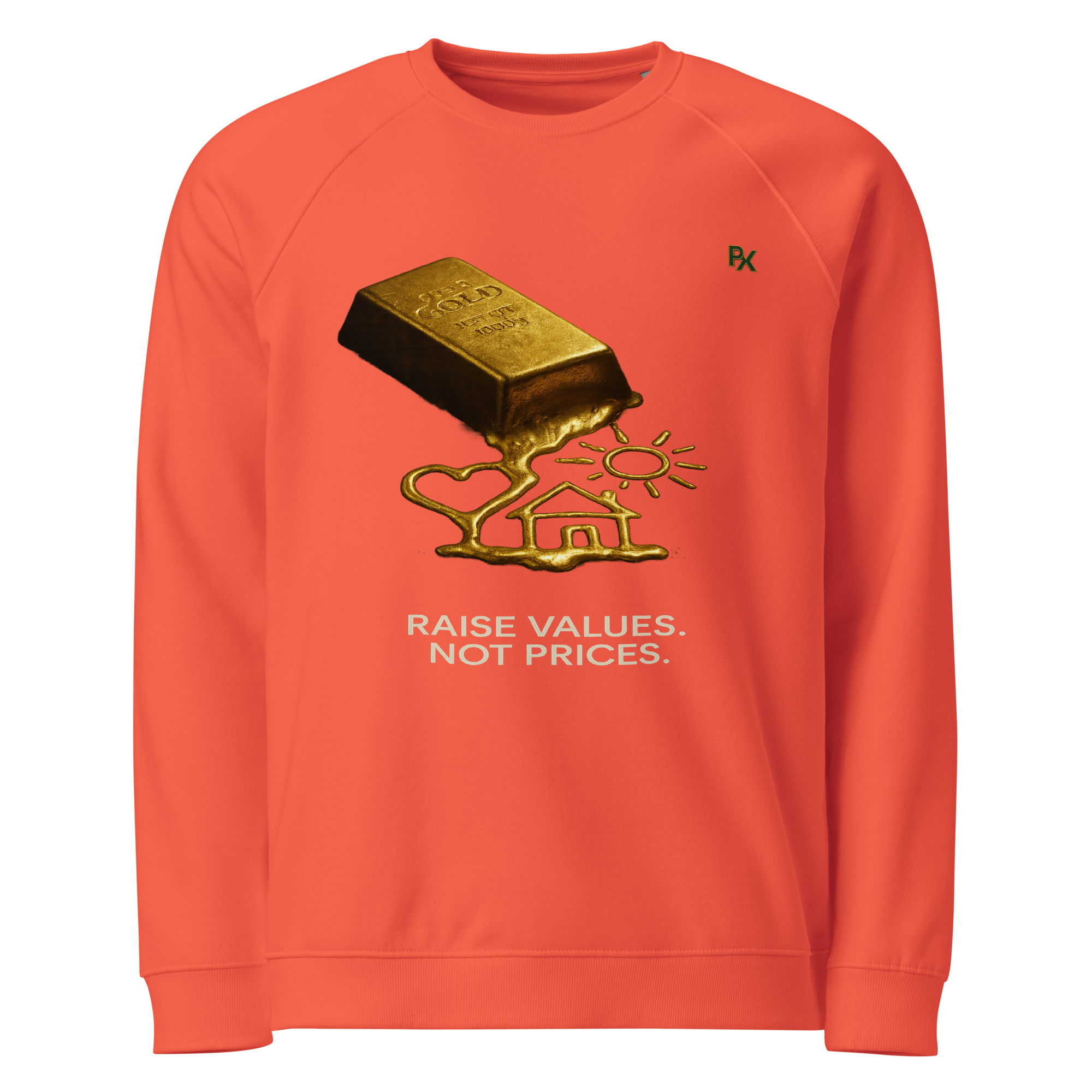 Organic Raglan Sweatshirt | Bloodline Gold