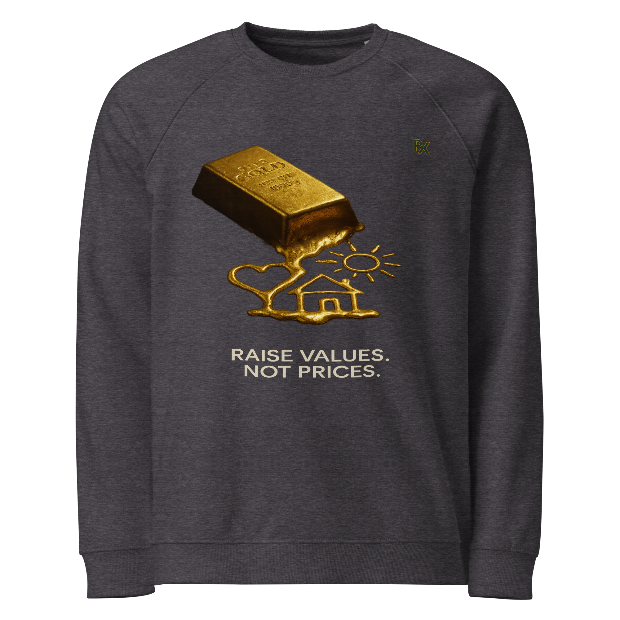 Organic Raglan Sweatshirt | Bloodline Gold