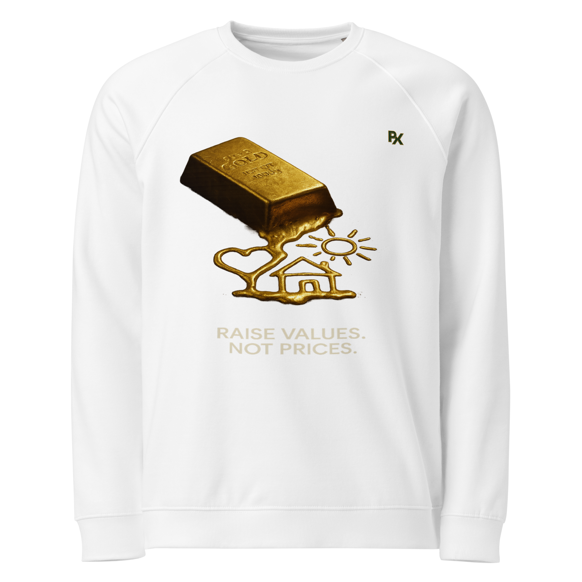 Organic Raglan Sweatshirt | Bloodline Gold