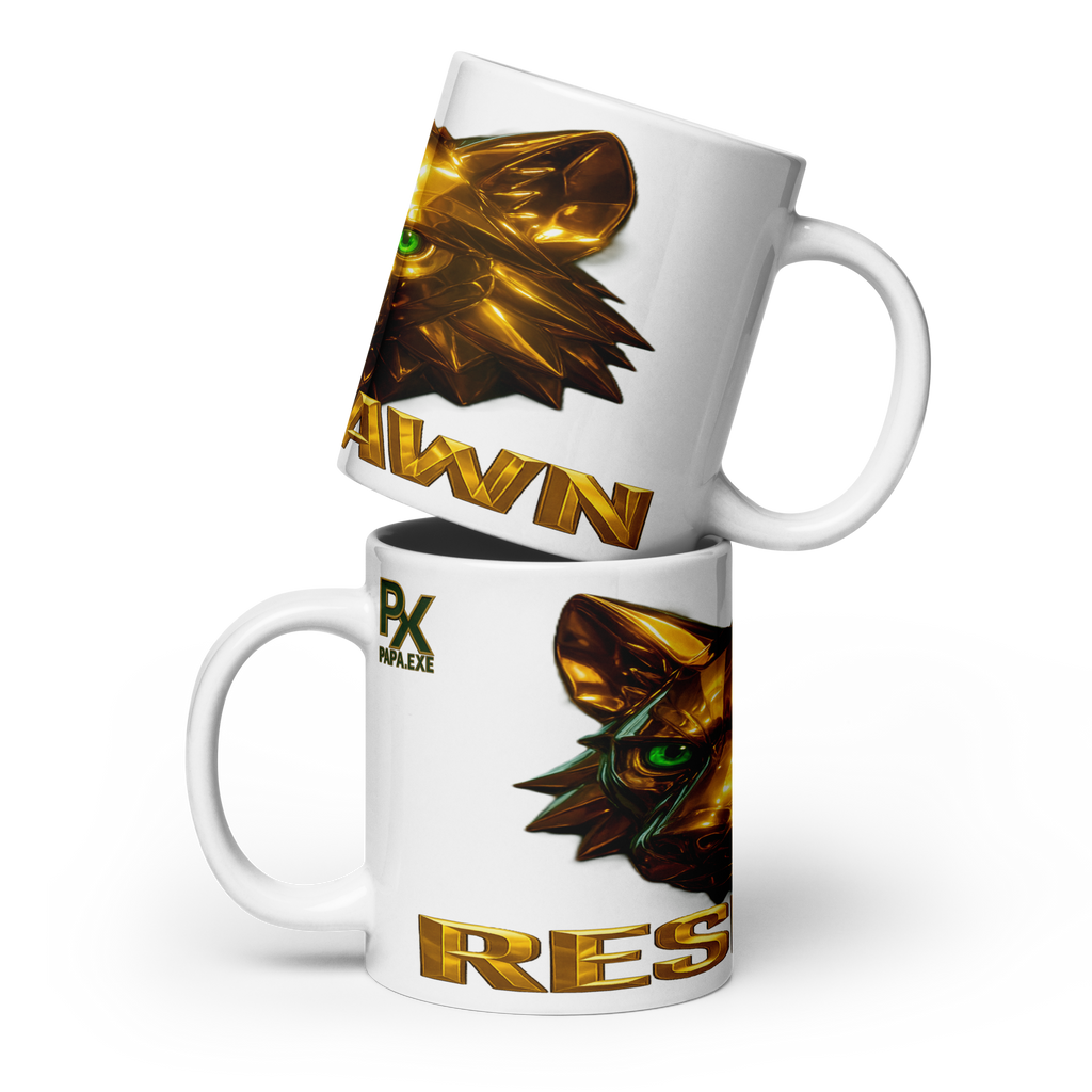 Weiße Tasse | Goldie Respawn Wolf