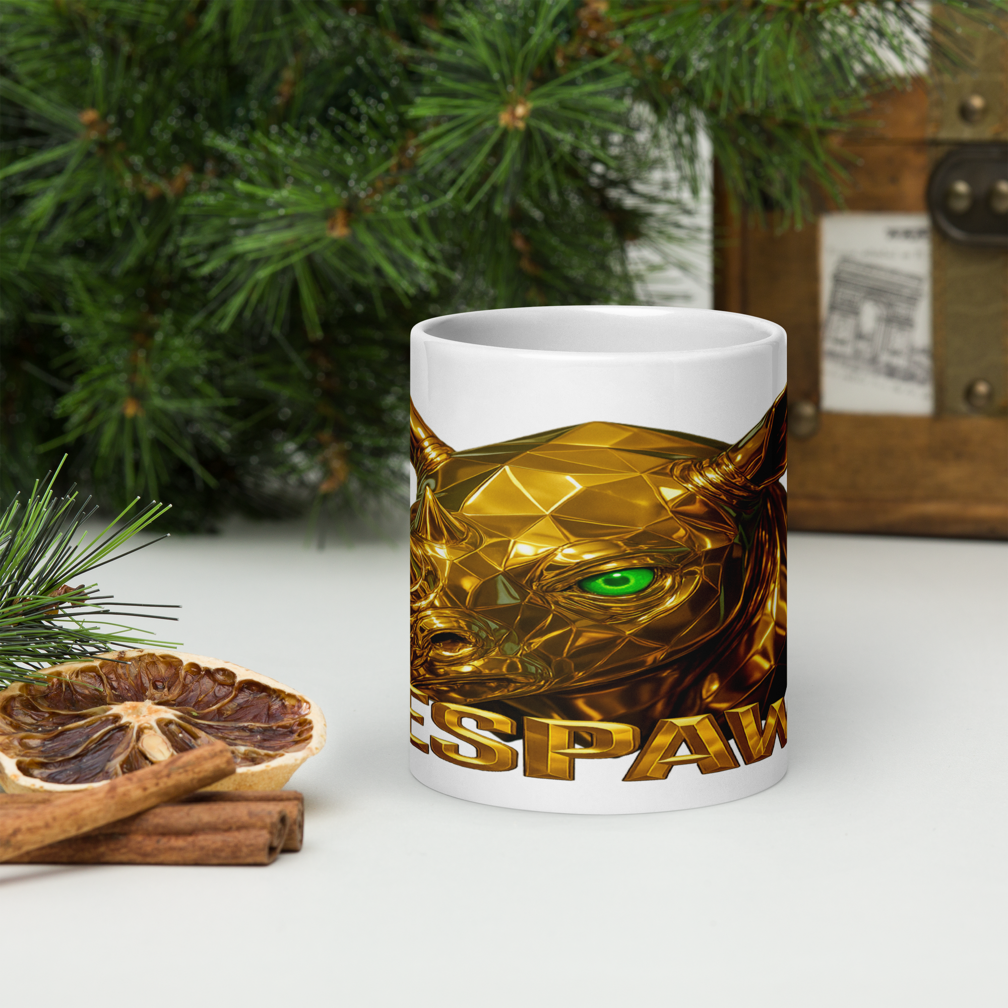 Weiße Tasse | Goldie Respawn Rhino