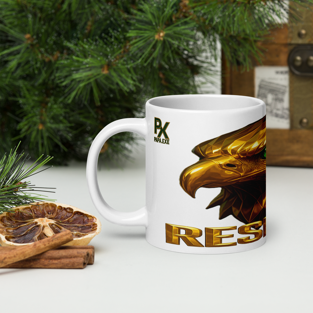 Weiße Tasse | Goldie Respawn Eagly