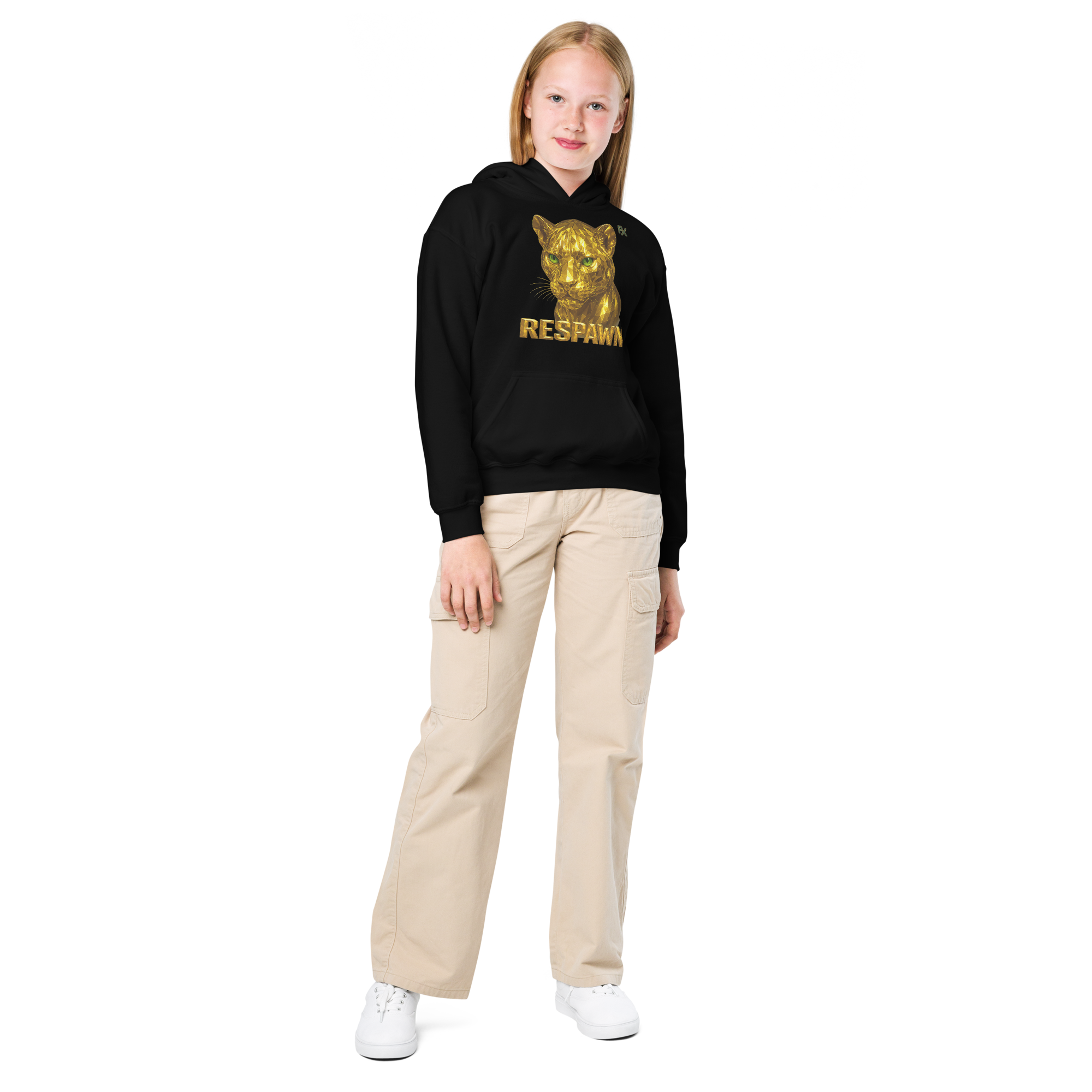 Heavy Blend Hoodie für Jugendliche | Goldie Respawn Tiger