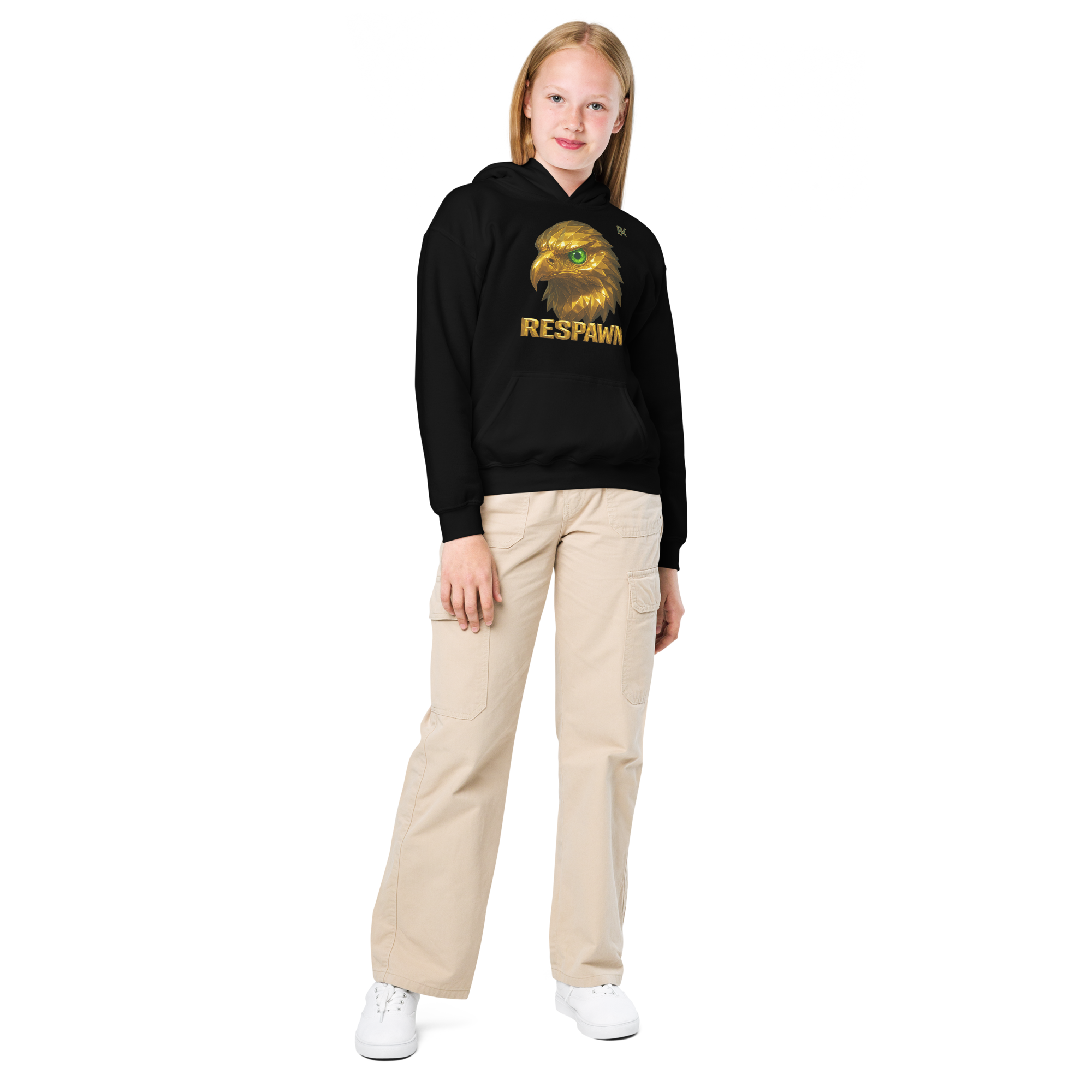 Heavy Blend Hoodie für Jugendliche | Goldie Respawn Eagly