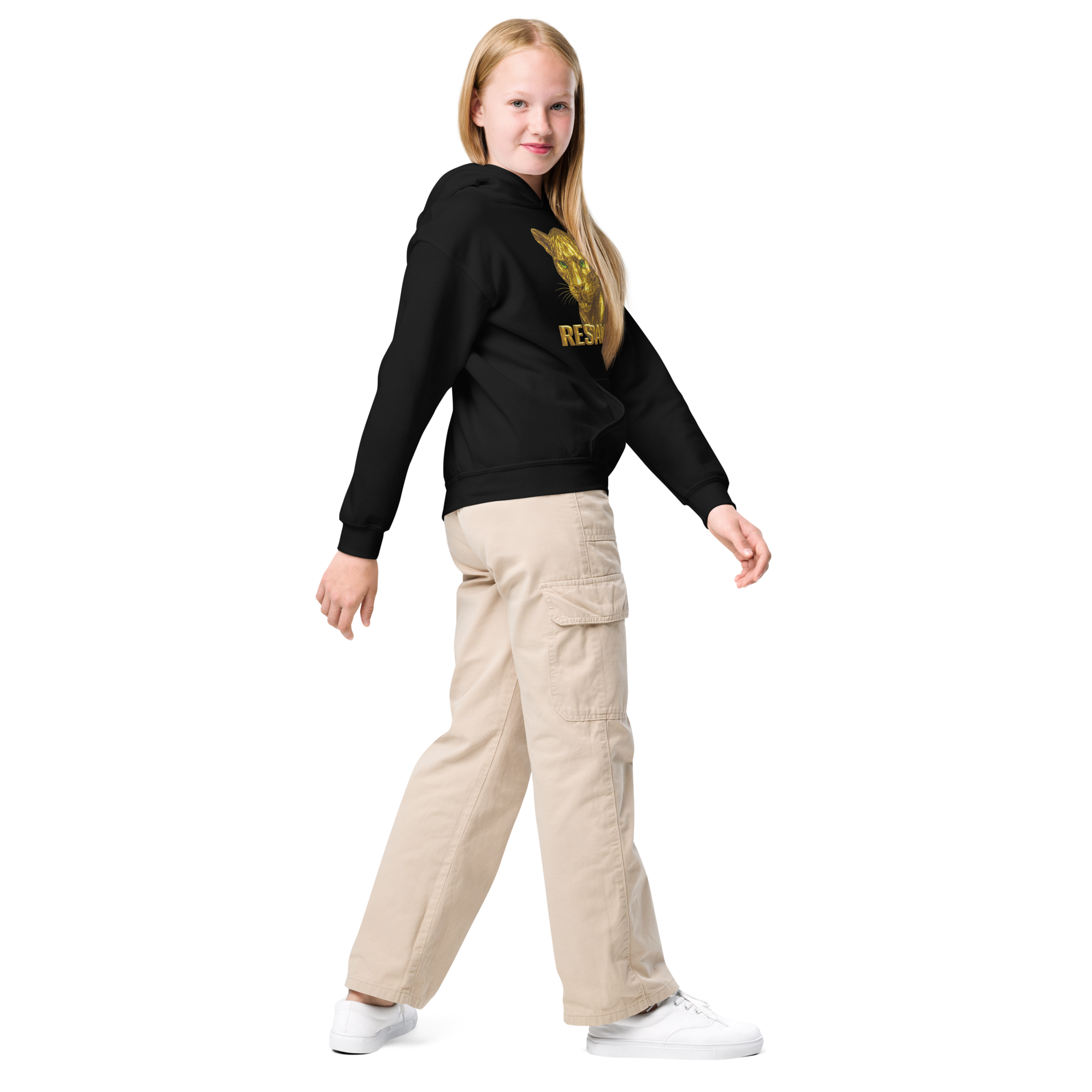 Heavy Blend Hoodie für Jugendliche | Goldie Respawn Tiger