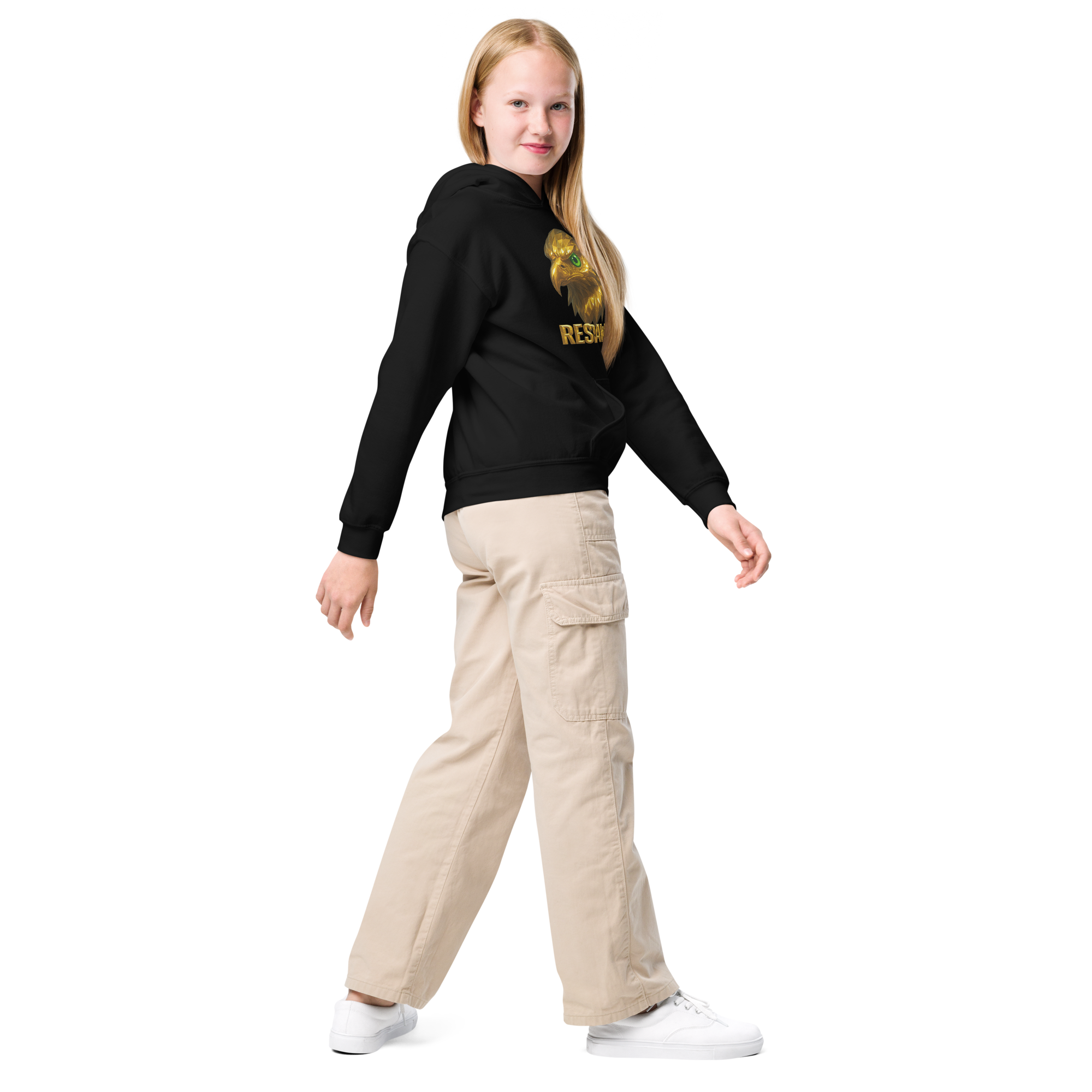 Heavy Blend Hoodie für Jugendliche | Goldie Respawn Eagly