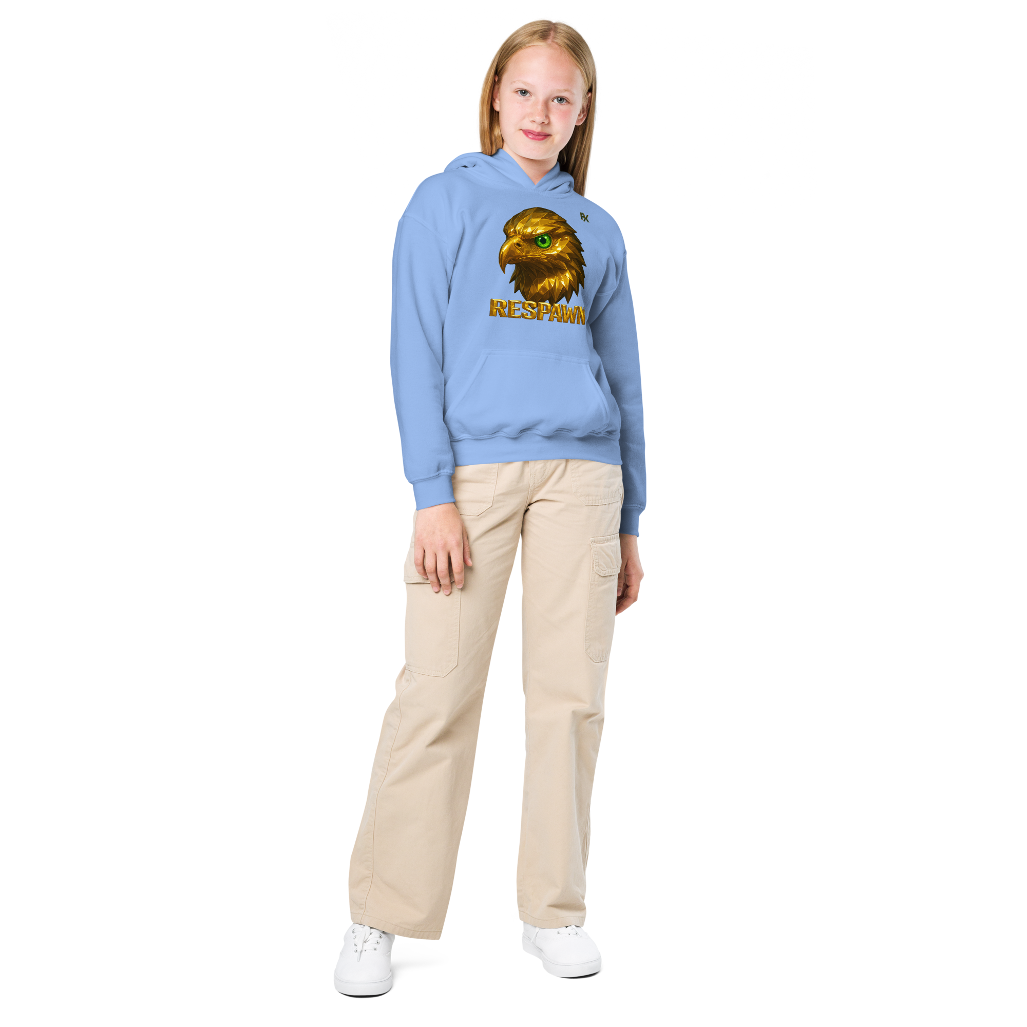 Heavy Blend Hoodie für Jugendliche | Goldie Respawn Eagly