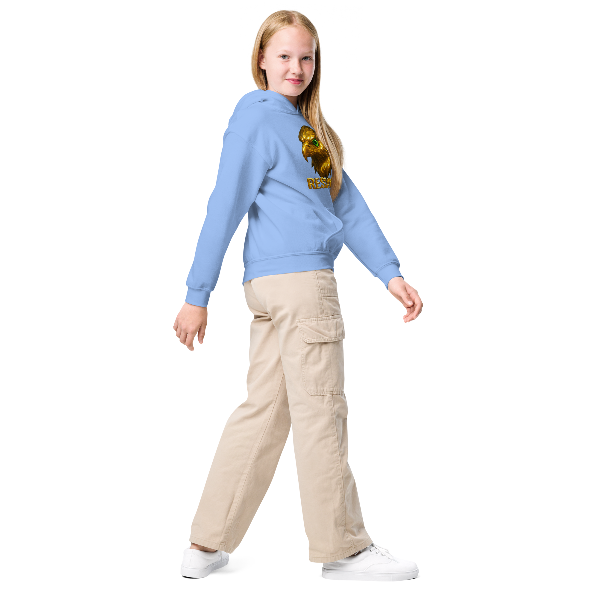 Heavy Blend Hoodie für Jugendliche | Goldie Respawn Eagly