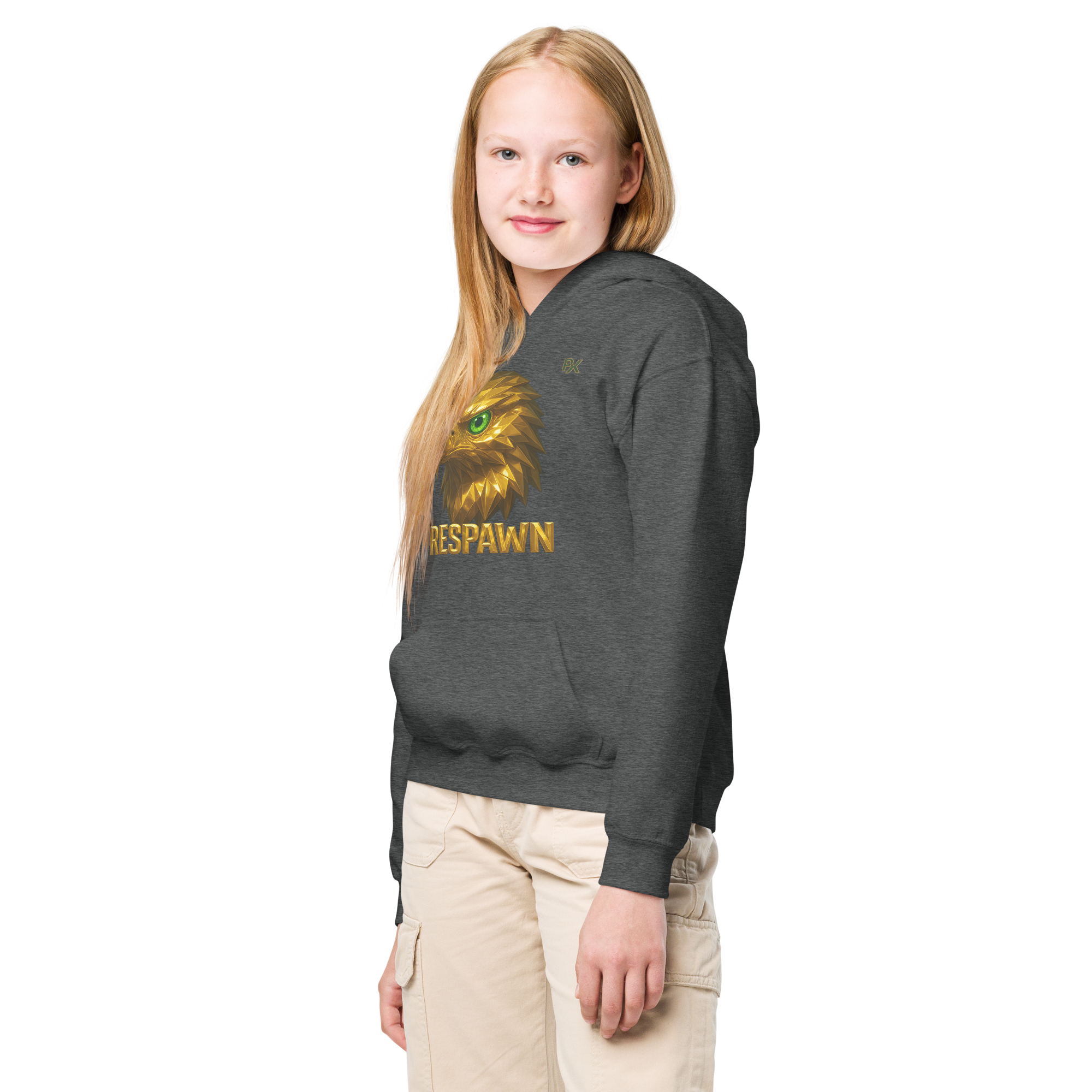 Heavy Blend Hoodie für Jugendliche | Goldie Respawn Eagly