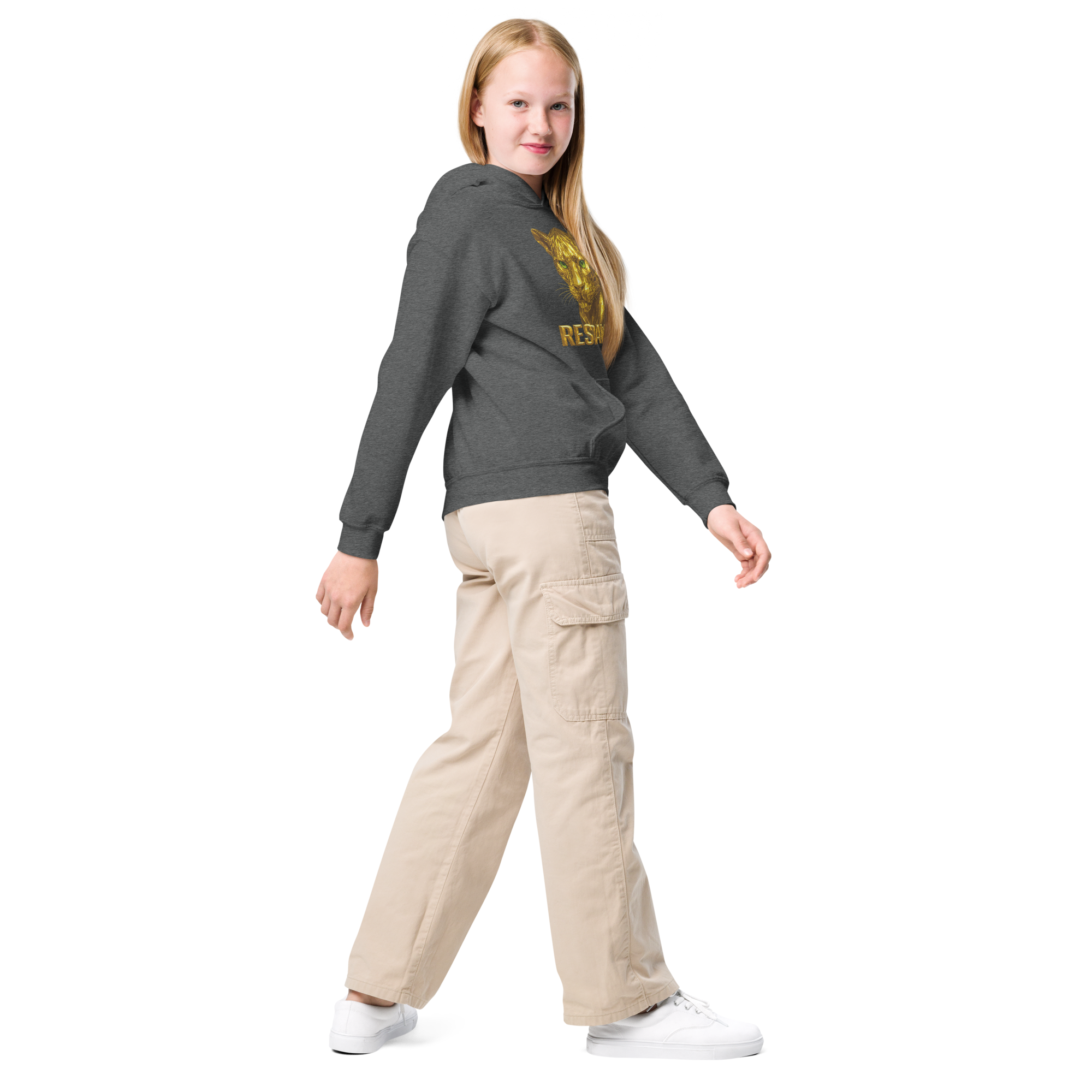 Heavy Blend Hoodie für Jugendliche | Goldie Respawn Tiger