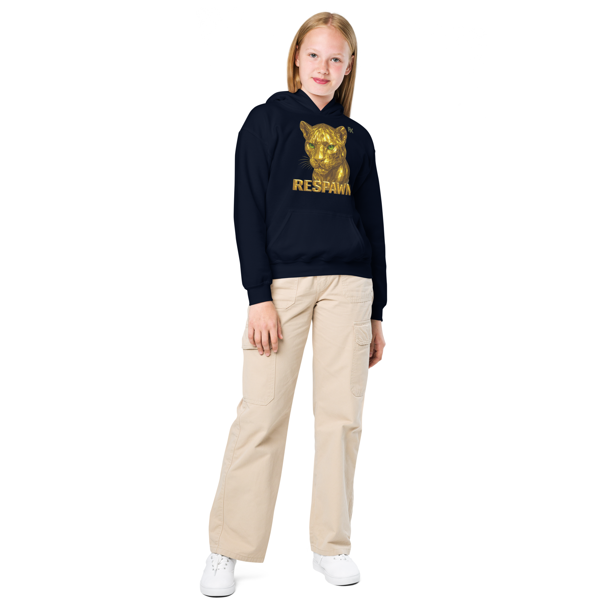 Heavy Blend Hoodie für Jugendliche | Goldie Respawn Tiger