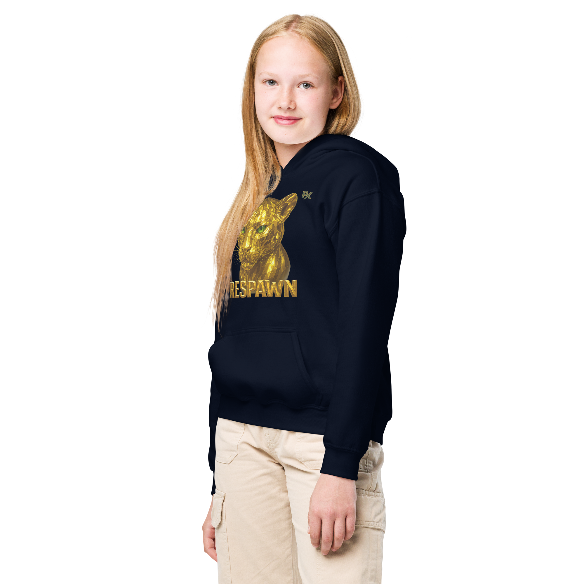 Heavy Blend Hoodie für Jugendliche | Goldie Respawn Tiger