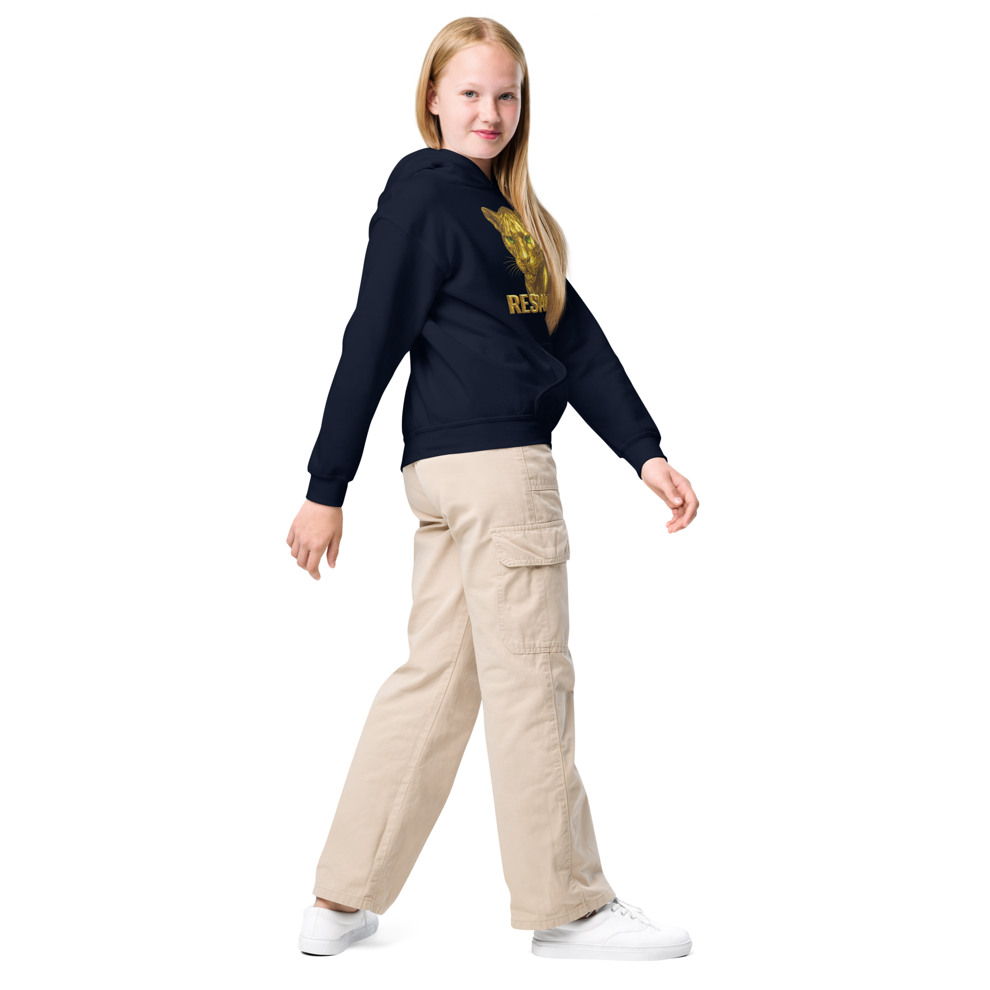 Heavy Blend Hoodie für Jugendliche | Goldie Respawn Tiger