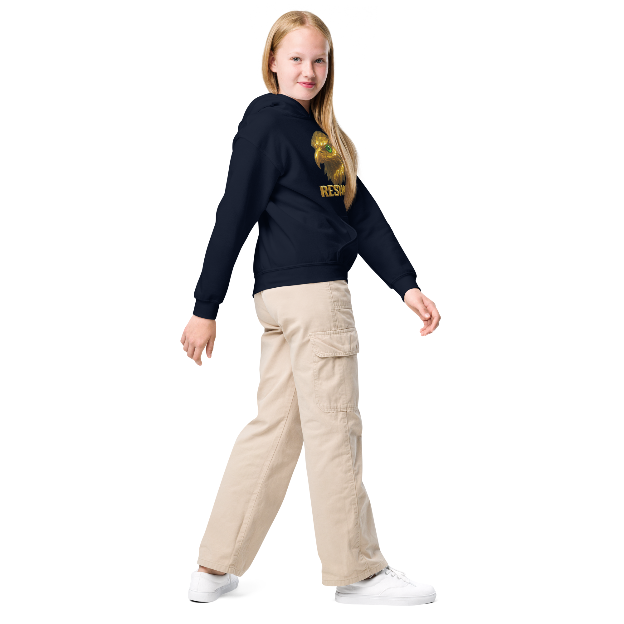 Heavy Blend Hoodie für Jugendliche | Goldie Respawn Eagly