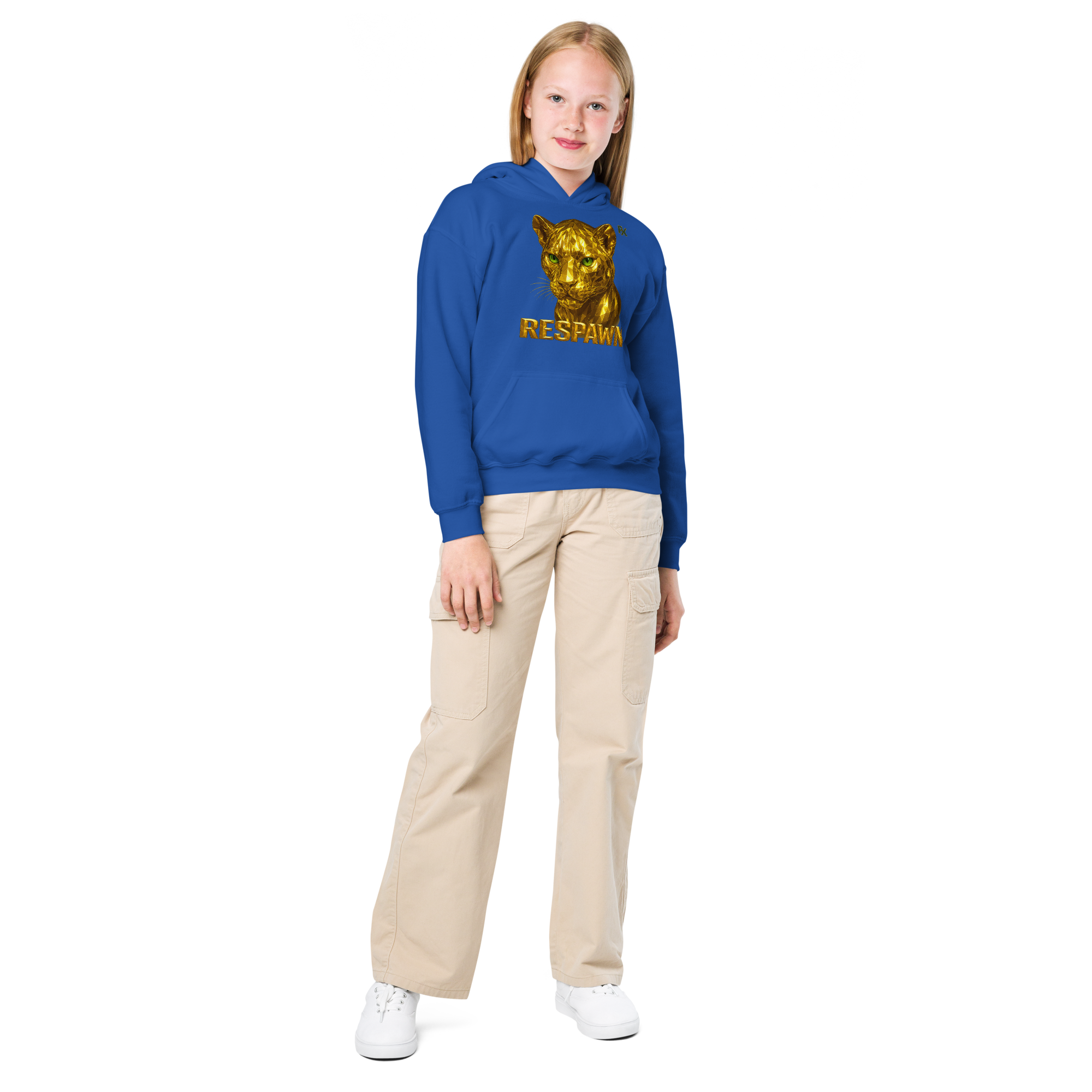 Heavy Blend Hoodie für Jugendliche | Goldie Respawn Tiger