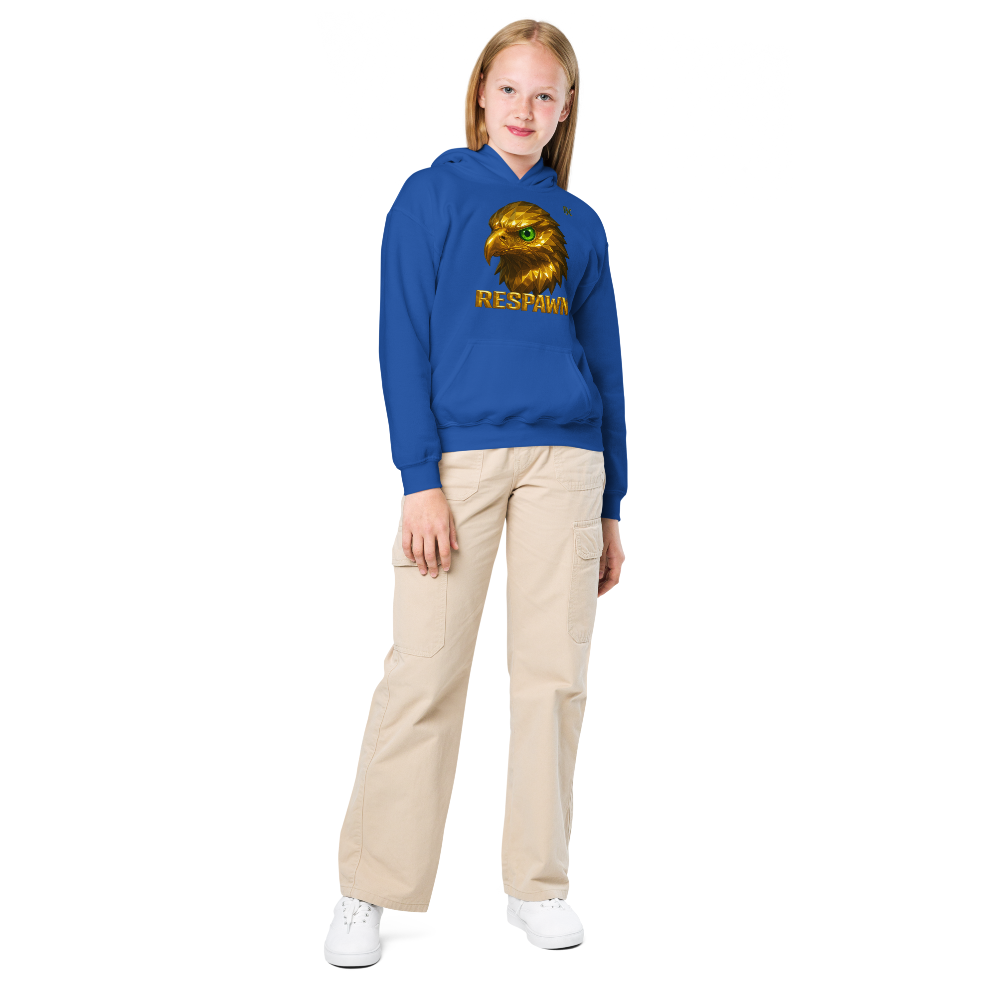 Heavy Blend Hoodie für Jugendliche | Goldie Respawn Eagly