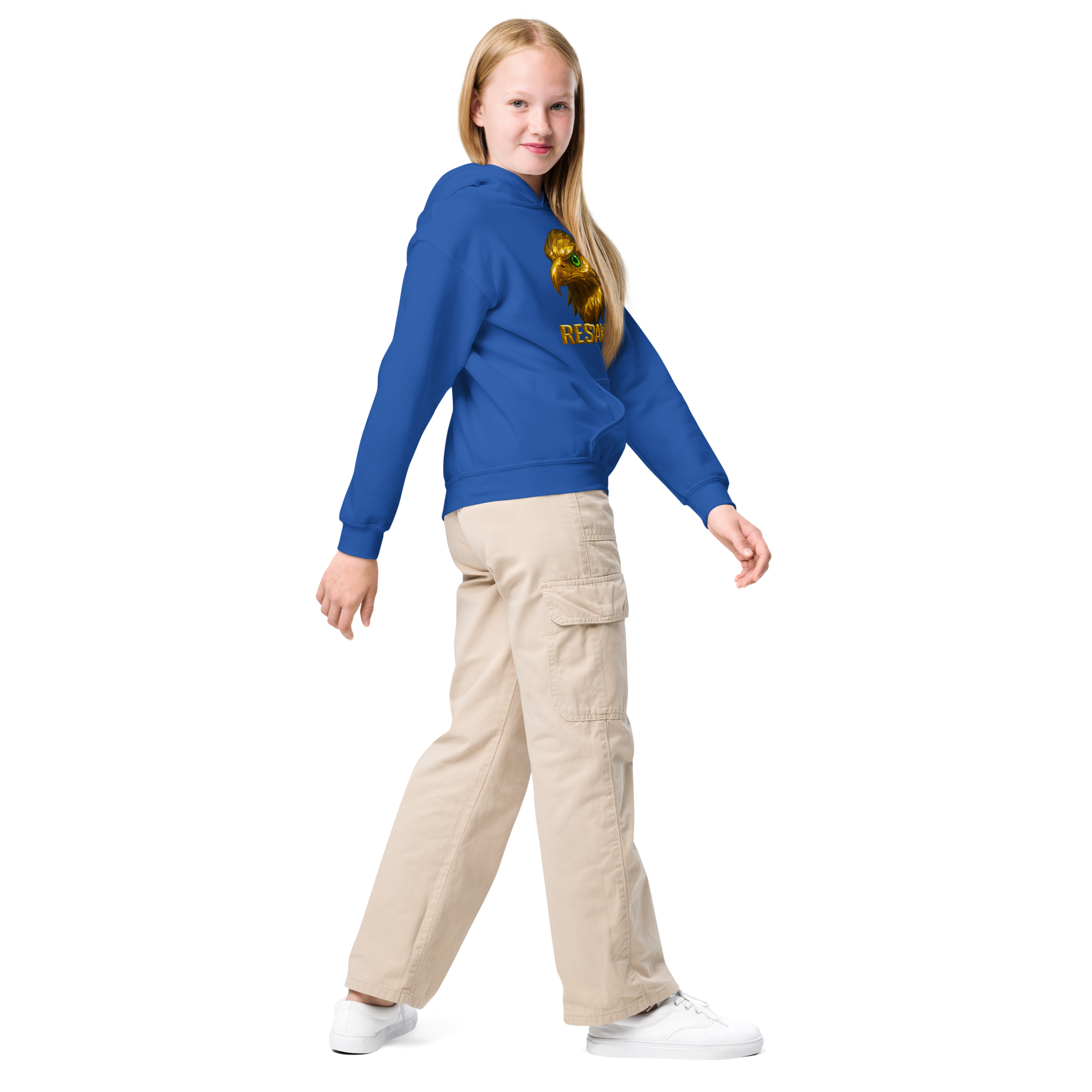 Heavy Blend Hoodie für Jugendliche | Goldie Respawn Eagly