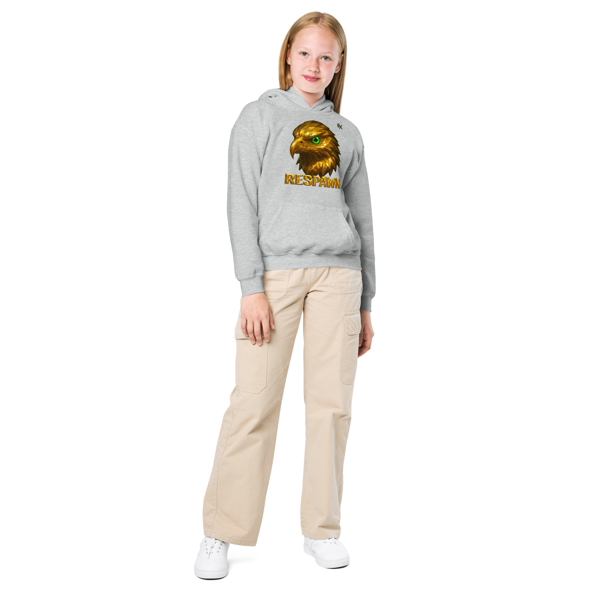 Heavy Blend Hoodie für Jugendliche | Goldie Respawn Eagly