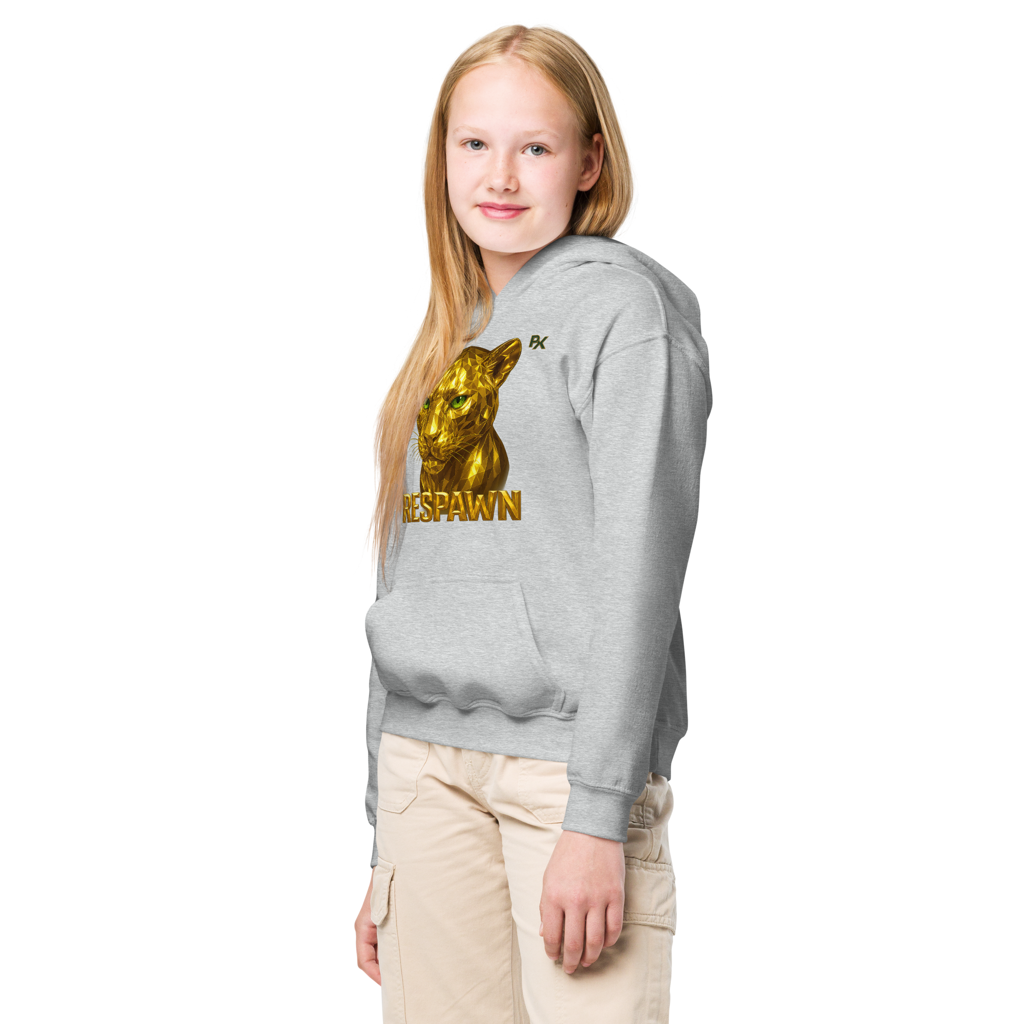 Heavy Blend Hoodie für Jugendliche | Goldie Respawn Tiger