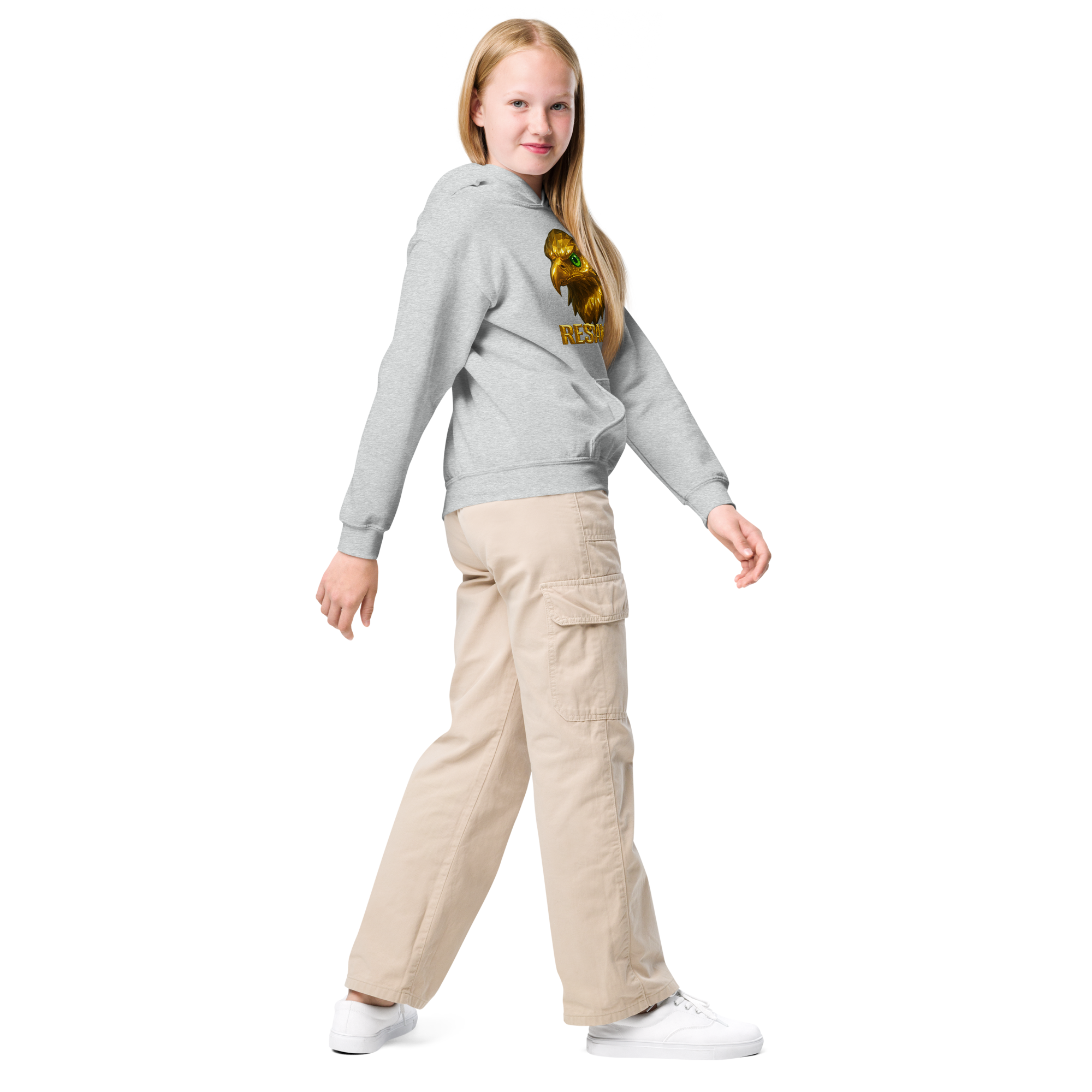 Heavy Blend Hoodie für Jugendliche | Goldie Respawn Eagly