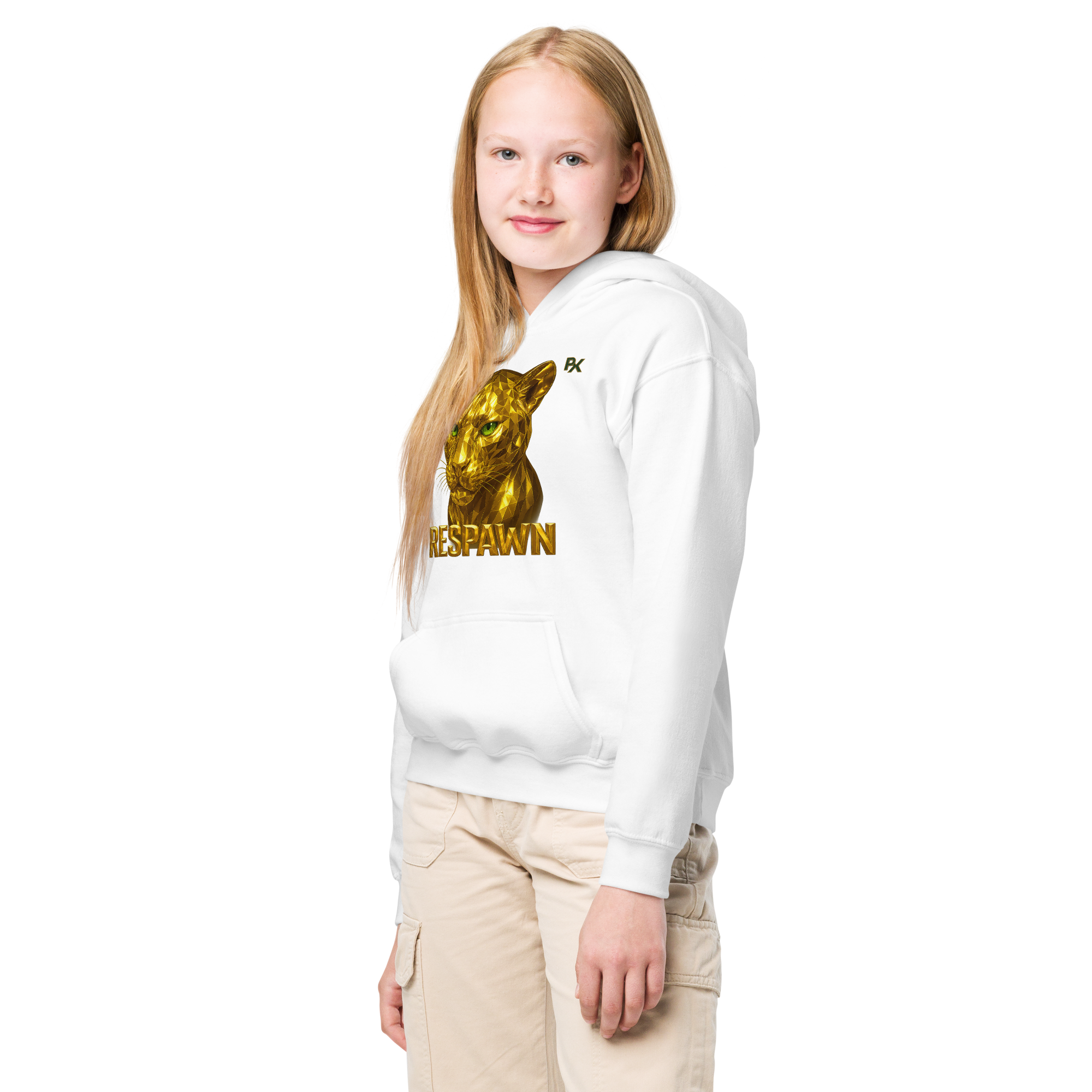Heavy Blend Hoodie für Jugendliche | Goldie Respawn Tiger