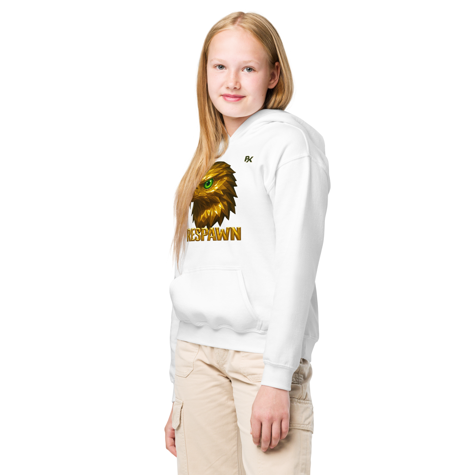 Heavy Blend Hoodie für Jugendliche | Goldie Respawn Eagly