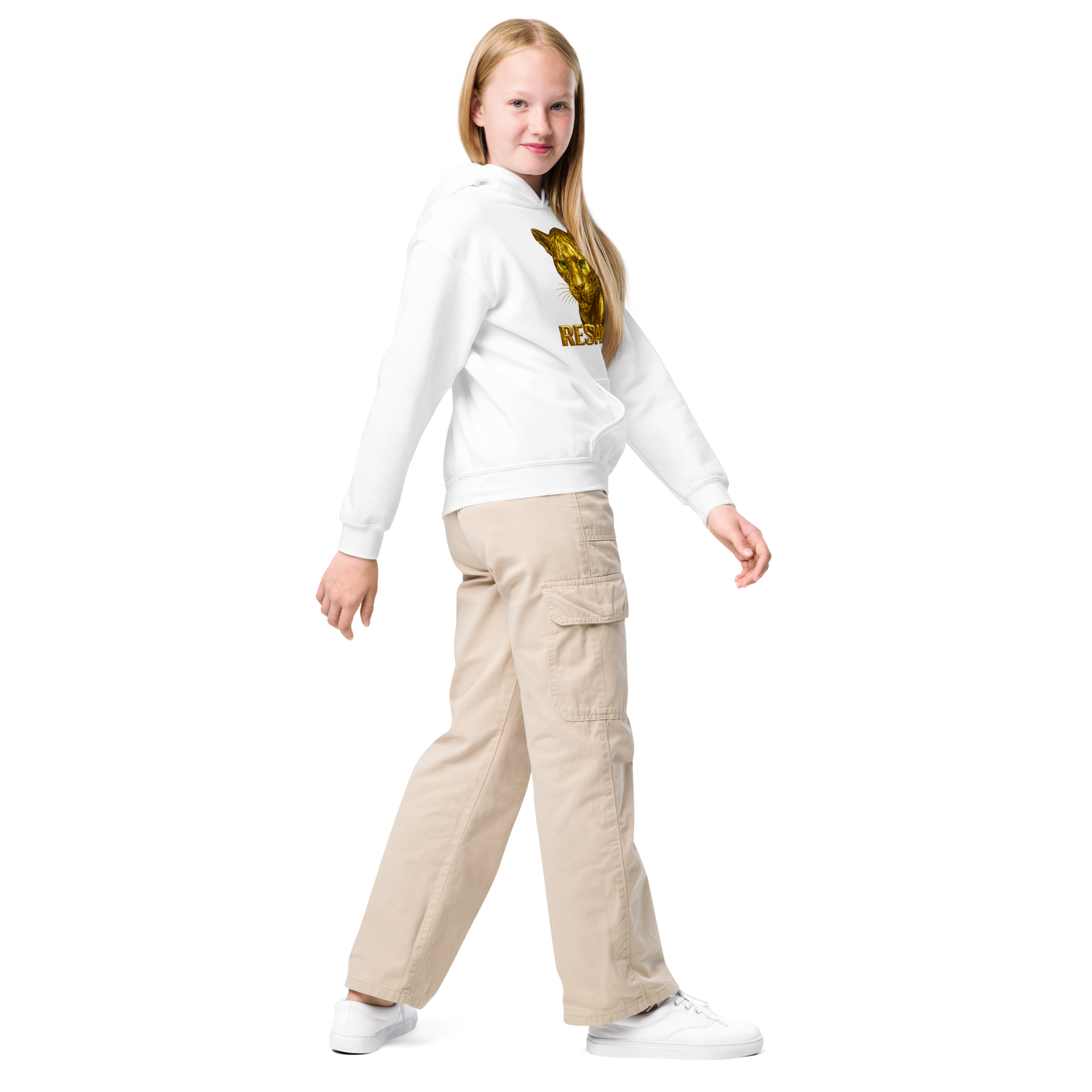 Heavy Blend Hoodie für Jugendliche | Goldie Respawn Tiger